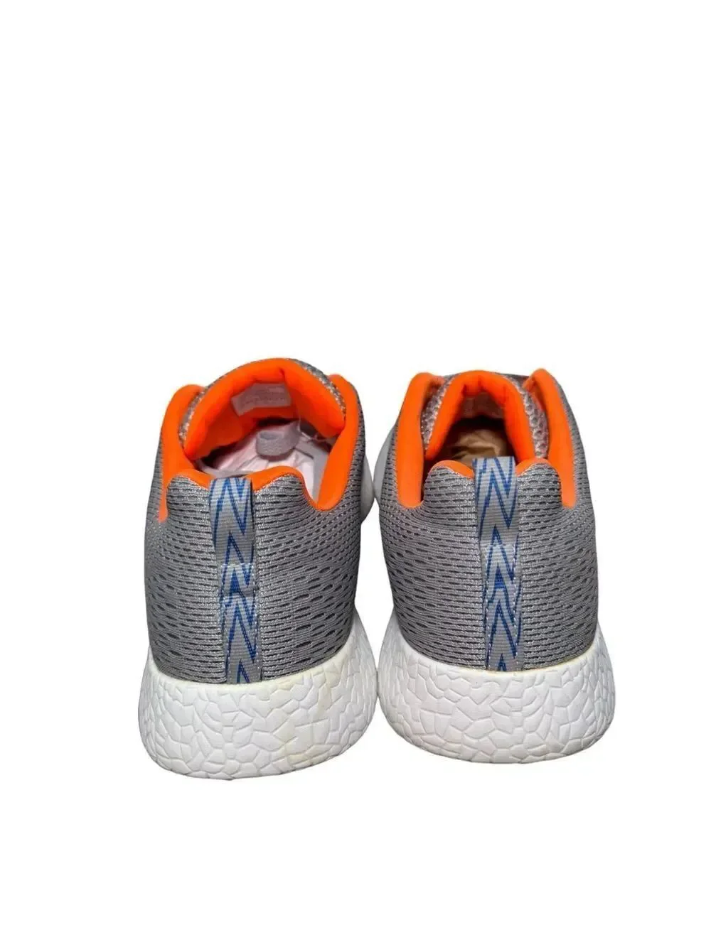 Skechers Men's Gray & Orange Lightweight Knit Sneaker size 9.5